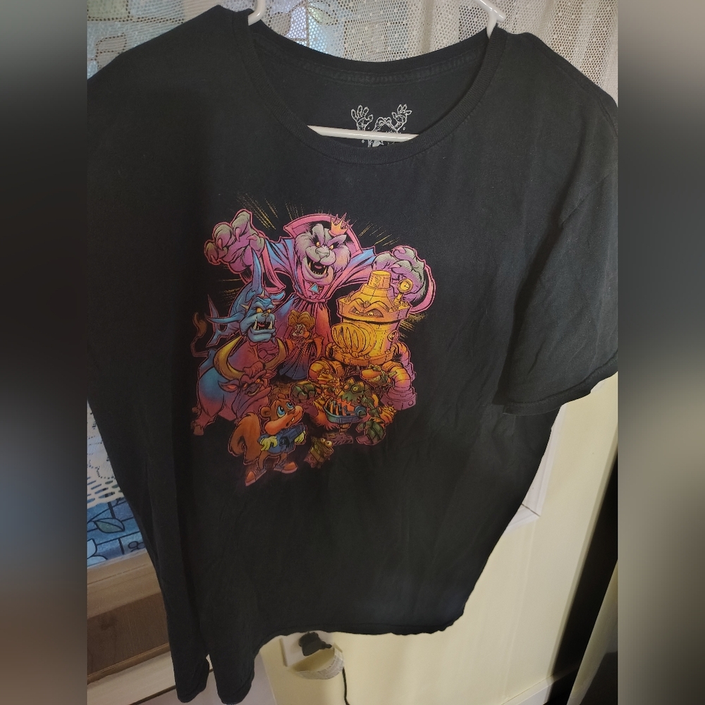 Conker’s Bad Fur Day Graphic T-Shirt Lootcrate Lootwear Video Game Black Size XL